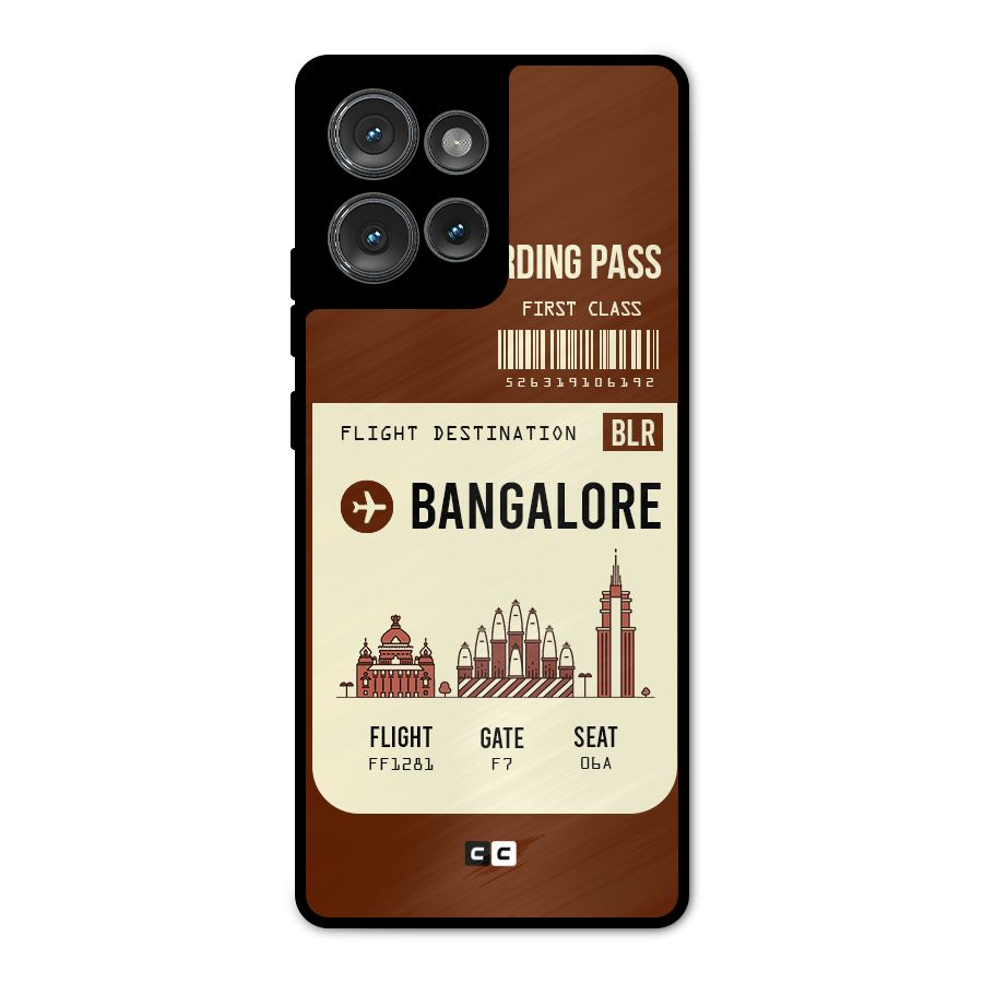 Bangalore Boarding Pass Metal Back Case for Motorola Edge 50