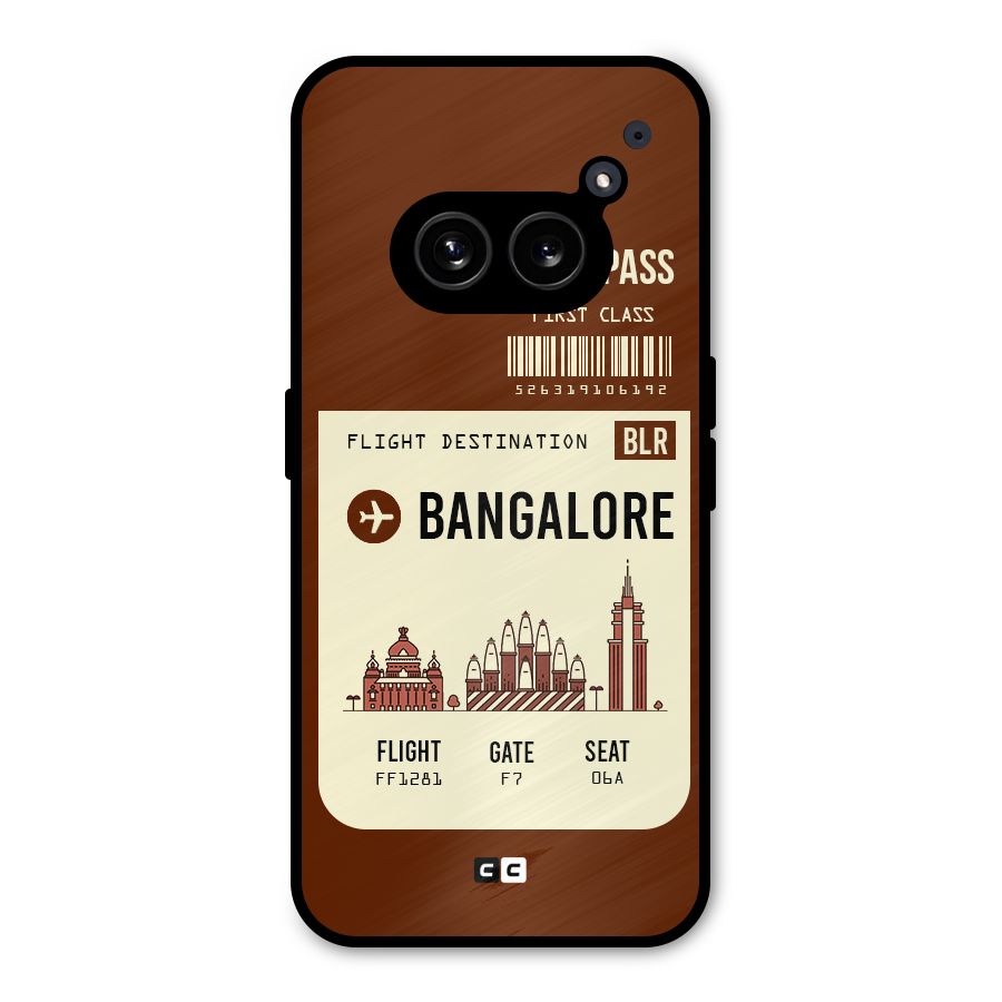 Bangalore Boarding Pass Metal Back Case for Nothing Phone 2a Plus