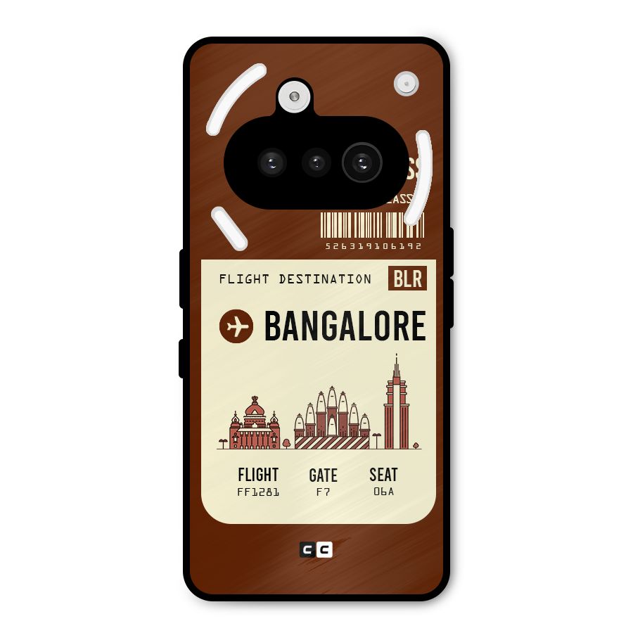 Bangalore Boarding Pass Metal Back Case for Nothing Phone 3a