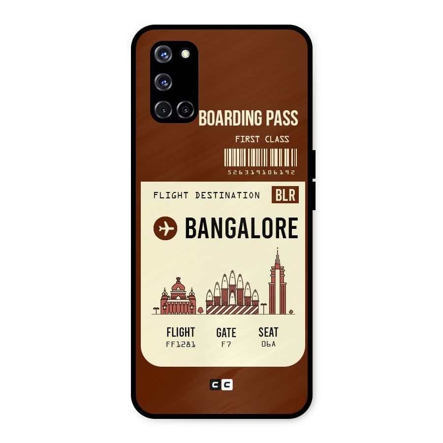 Bangalore Boarding Pass Metal Back Case for Oppo A52