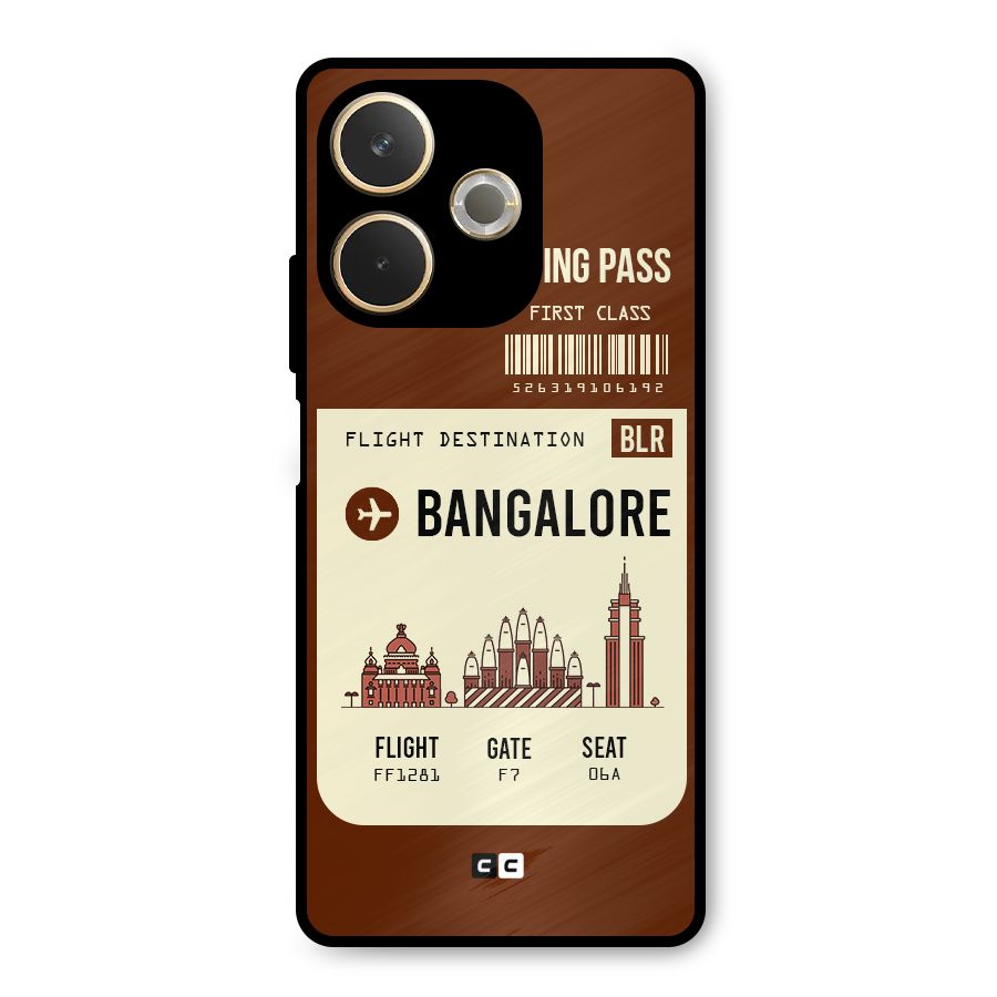 Bangalore Boarding Pass Metal Back Case for Oppo A5 Pro