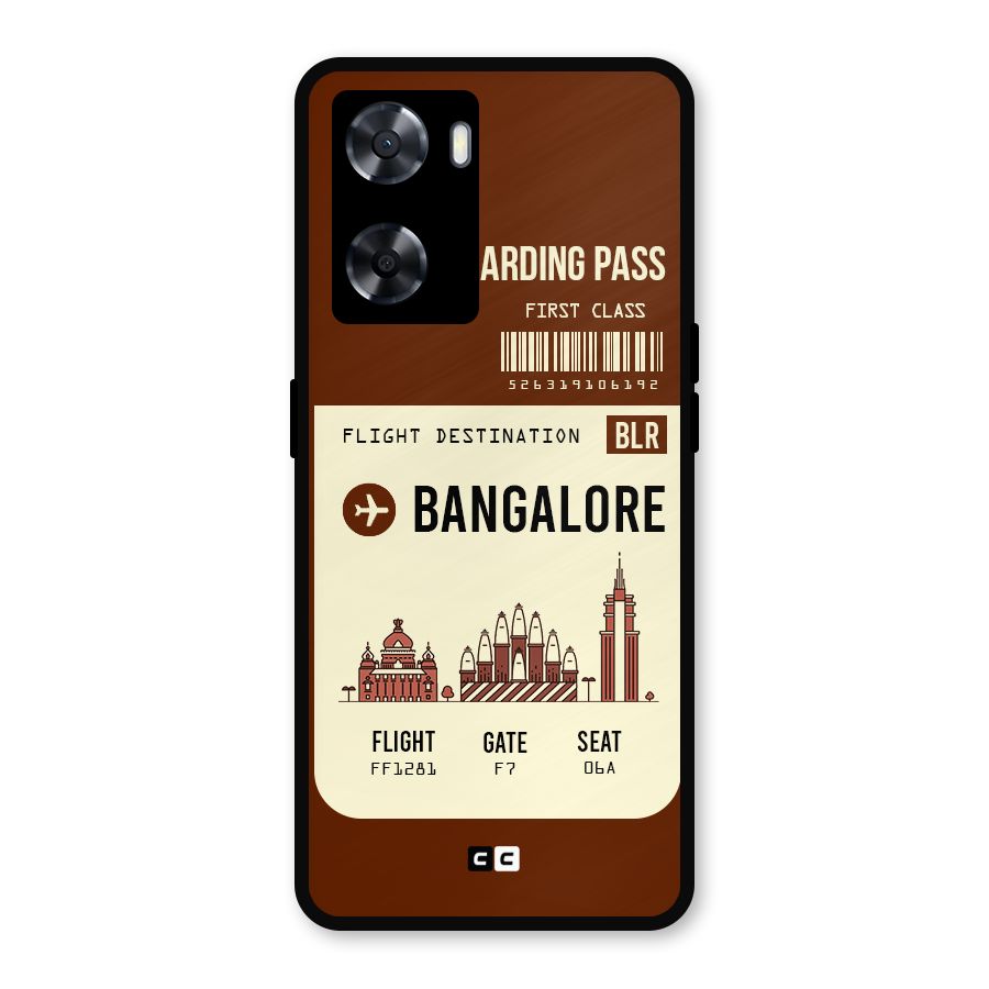 Bangalore Boarding Pass Metal Back Case for Oppo A77