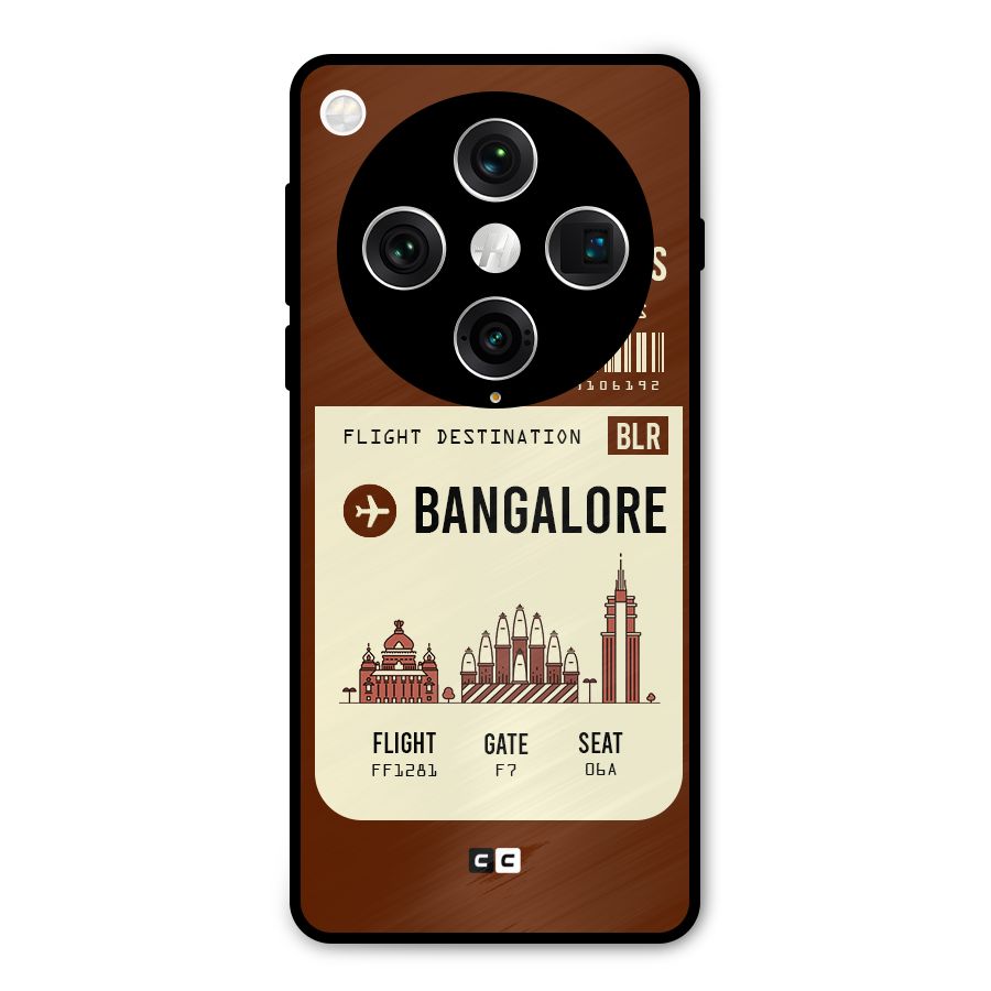 Bangalore Boarding Pass Metal Back Case for Oppo Find X8 Pro