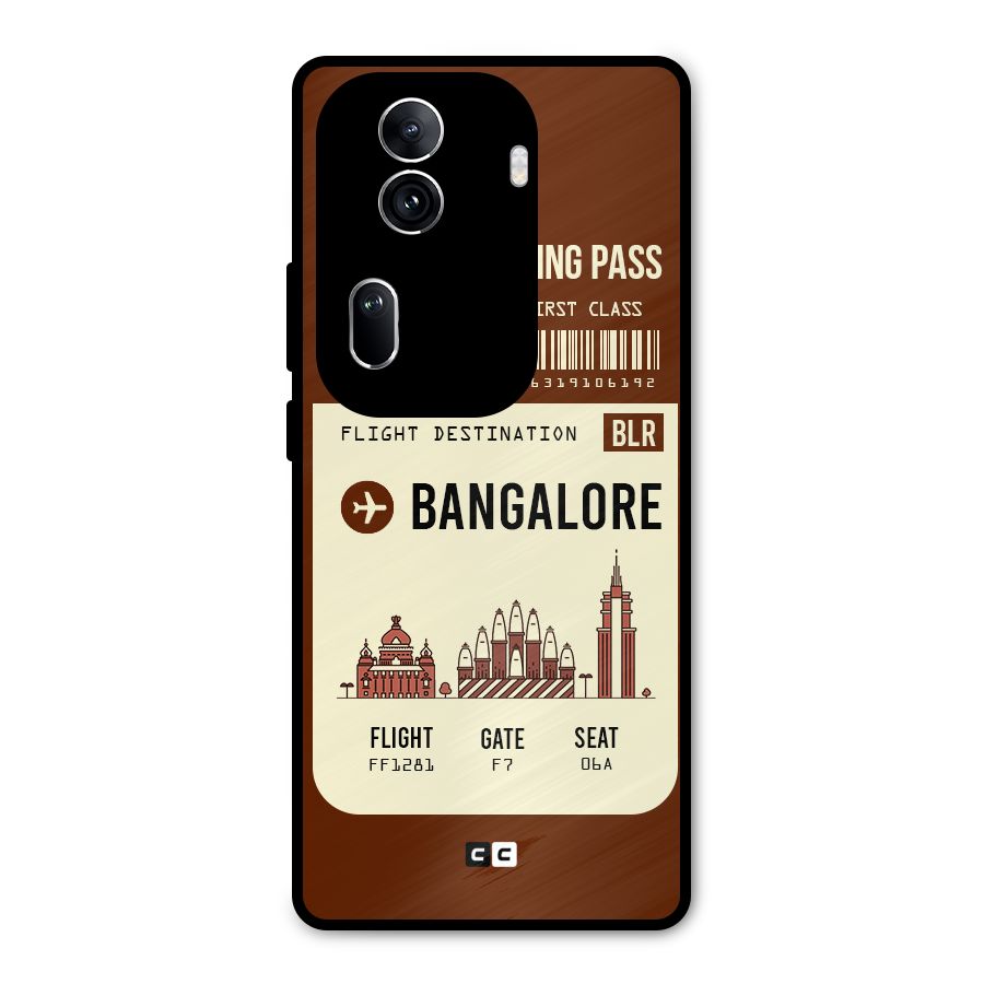Bangalore Boarding Pass Metal Back Case for Oppo Reno11 Pro 5G
