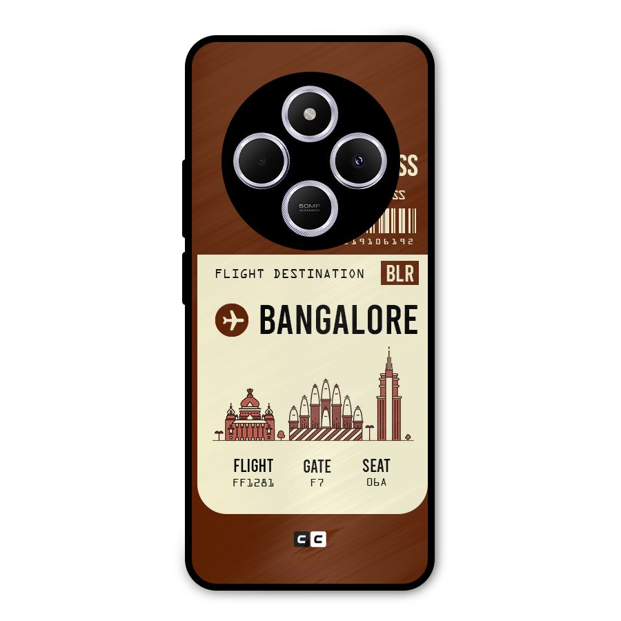 Bangalore Boarding Pass Metal Back Case for Poco C75 5G