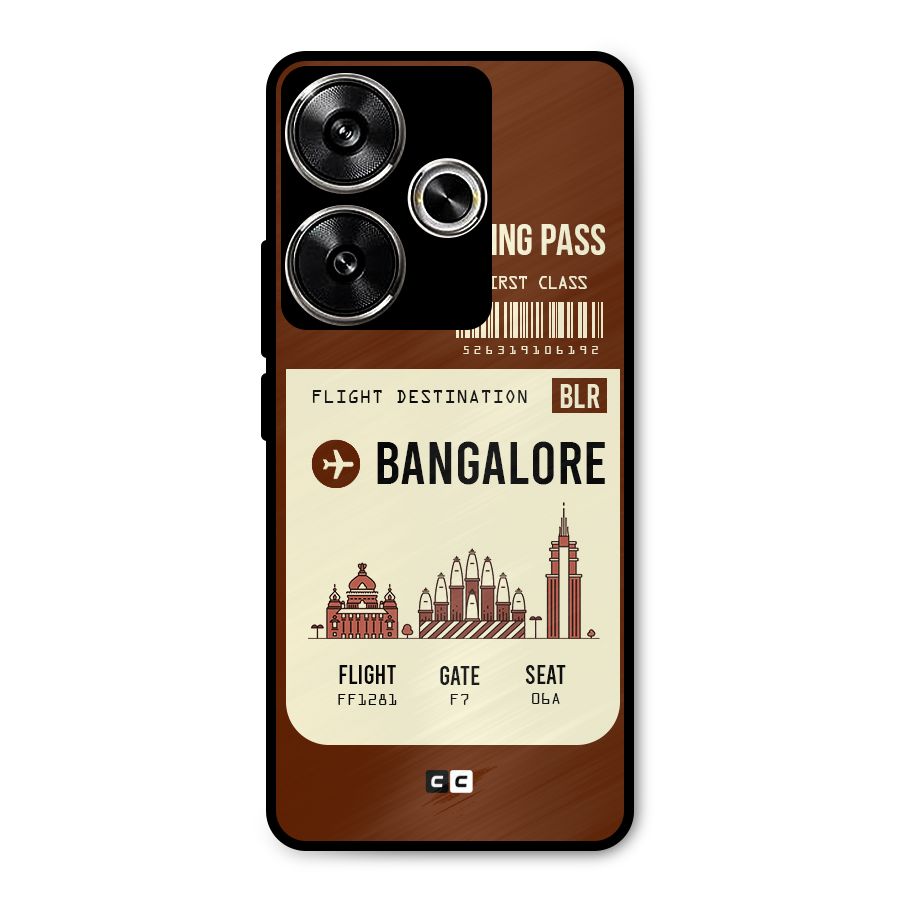Bangalore Boarding Pass Metal Back Case for Poco F6