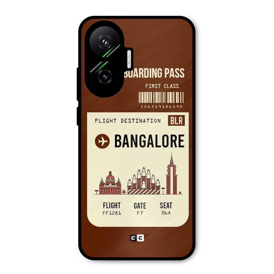 Bangalore Boarding Pass Metal Back Case for Poco F7