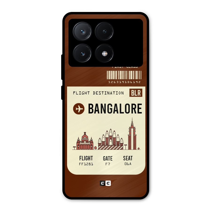 Bangalore Boarding Pass Metal Back Case for Poco X6 Pro