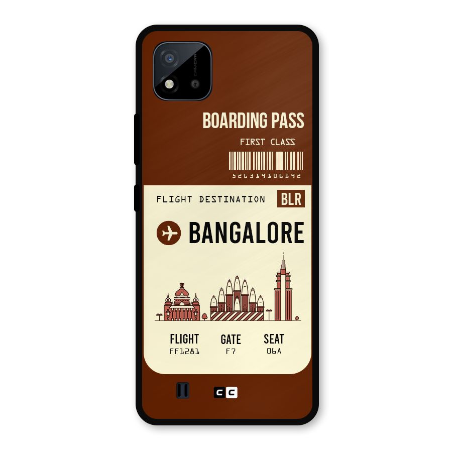 Bangalore Boarding Pass Metal Back Case for Realme C11 2021