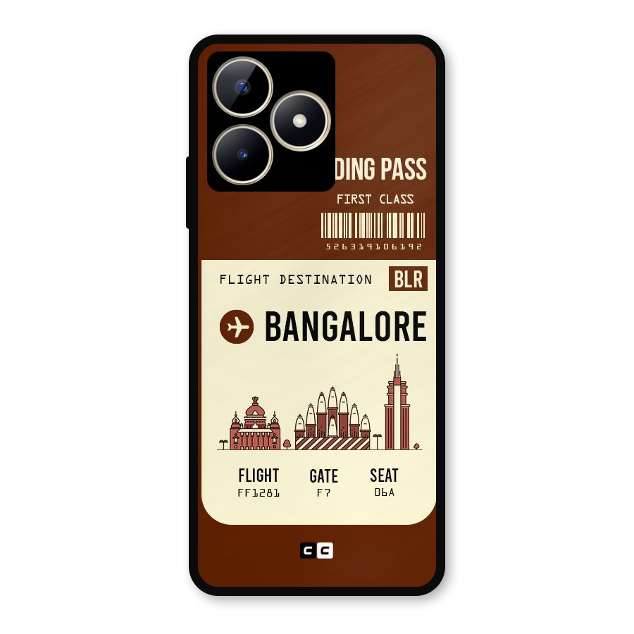 Bangalore Boarding Pass Metal Back Case for Realme C53