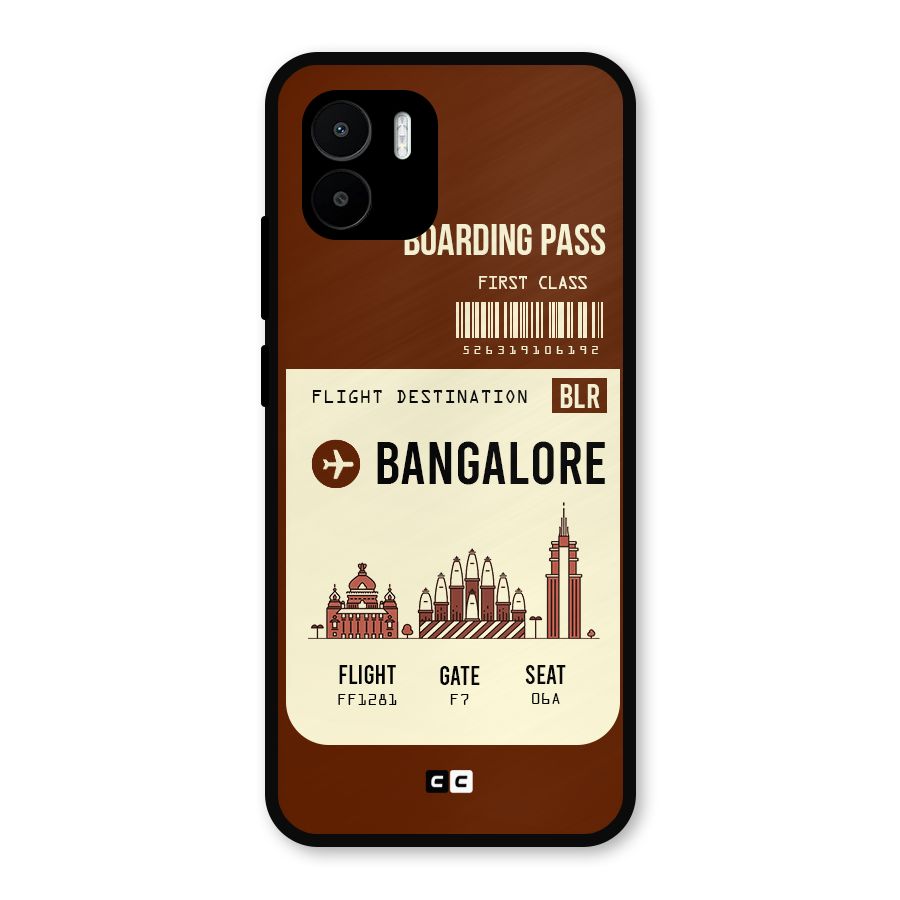 Bangalore Boarding Pass Metal Back Case for Redmi A2