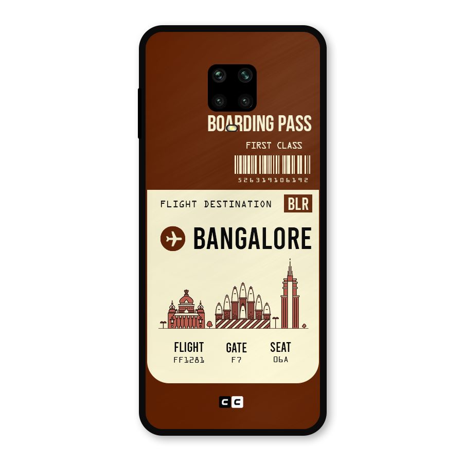 Bangalore Boarding Pass Metal Back Case for Redmi Note 10 Lite
