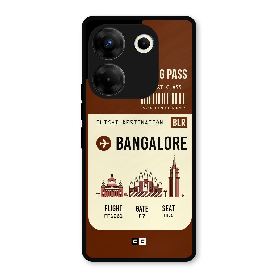 Bangalore Boarding Pass Metal Back Case for Tecno Camon 20 Pro
