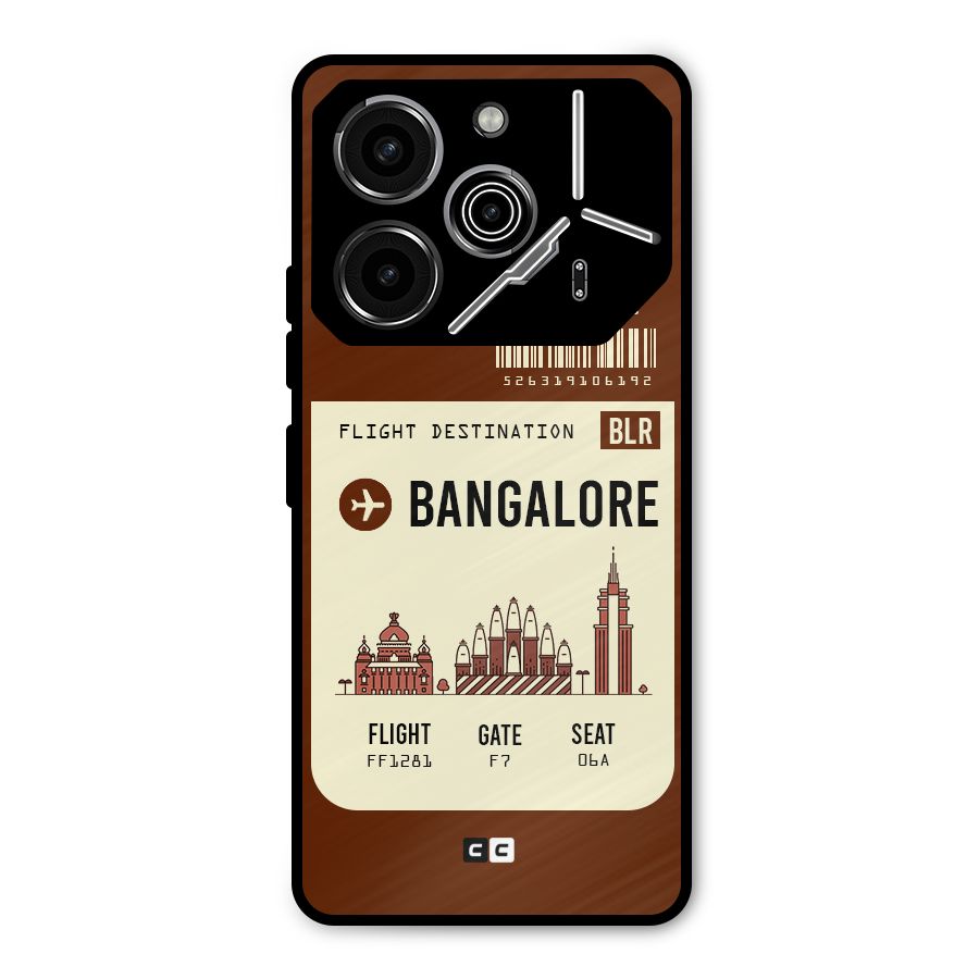 Bangalore Boarding Pass Metal Back Case for Tecno Pova 6 Pro