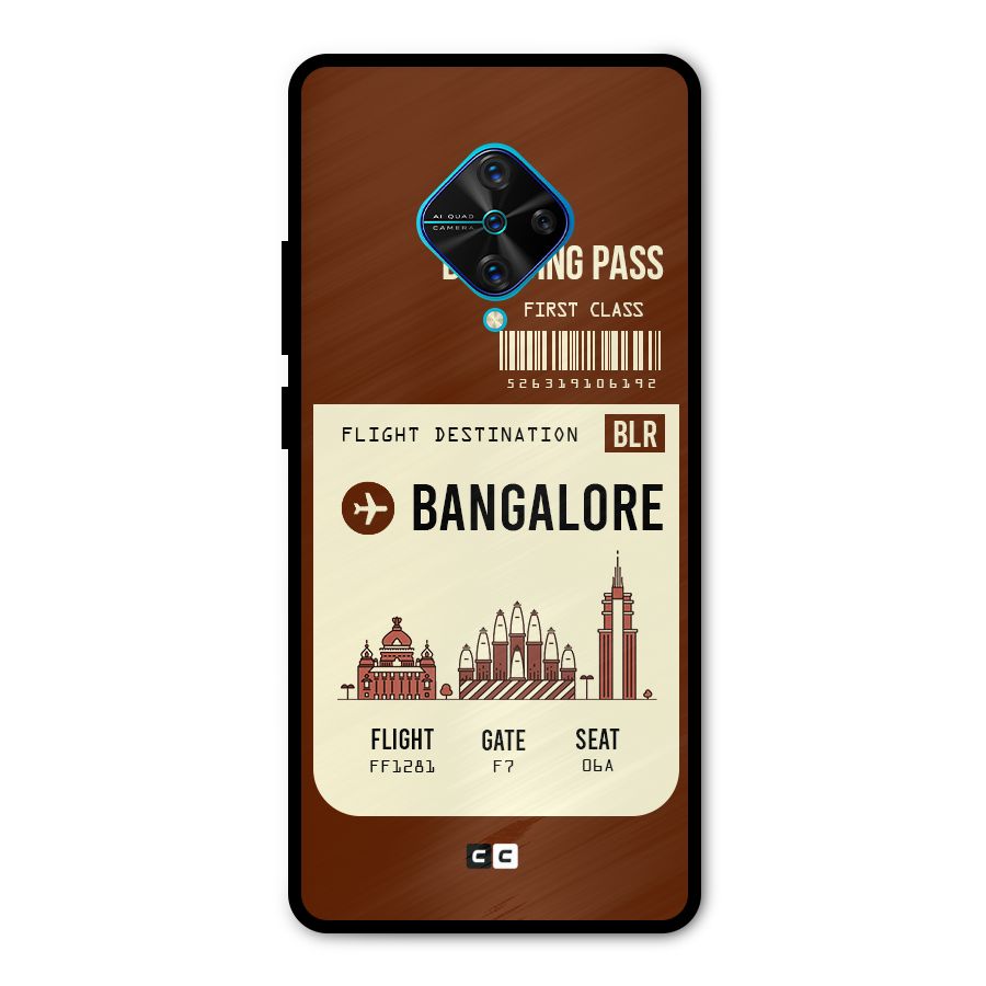 Bangalore Boarding Pass Metal Back Case for Vivo S1 Pro