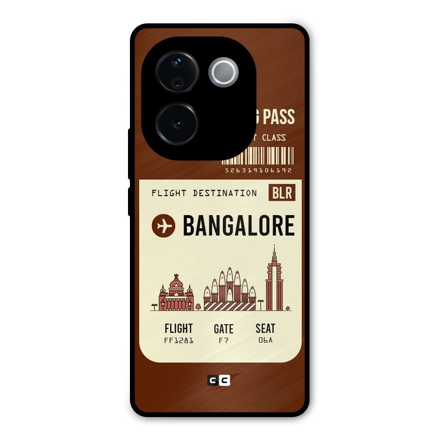 Bangalore Boarding Pass Metal Back Case for Vivo T3 Pro
