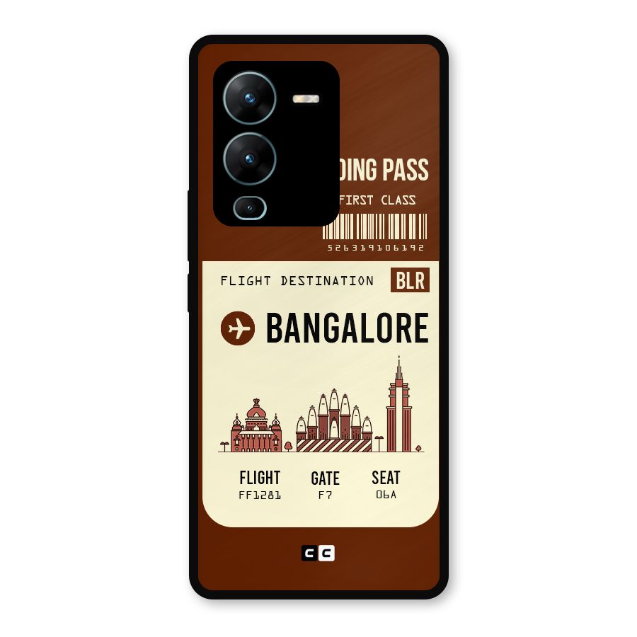 Bangalore Boarding Pass Metal Back Case for Vivo V25 Pro