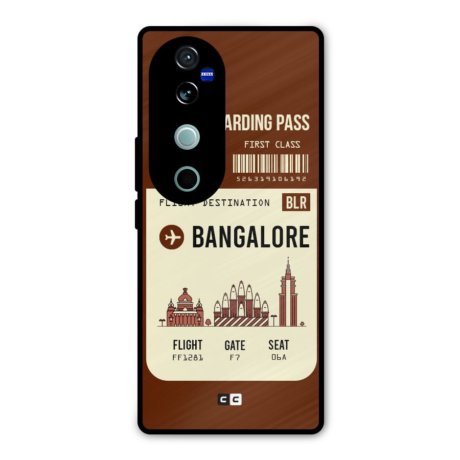 Bangalore Boarding Pass Metal Back Case for Vivo V40