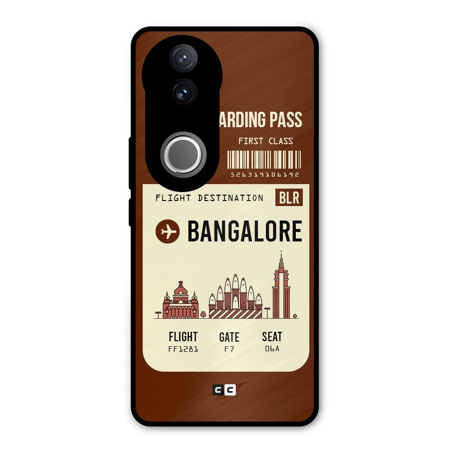Bangalore Boarding Pass Metal Back Case for Vivo V50e