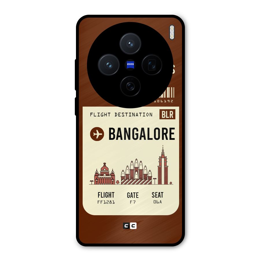 Bangalore Boarding Pass Metal Back Case for Vivo X200