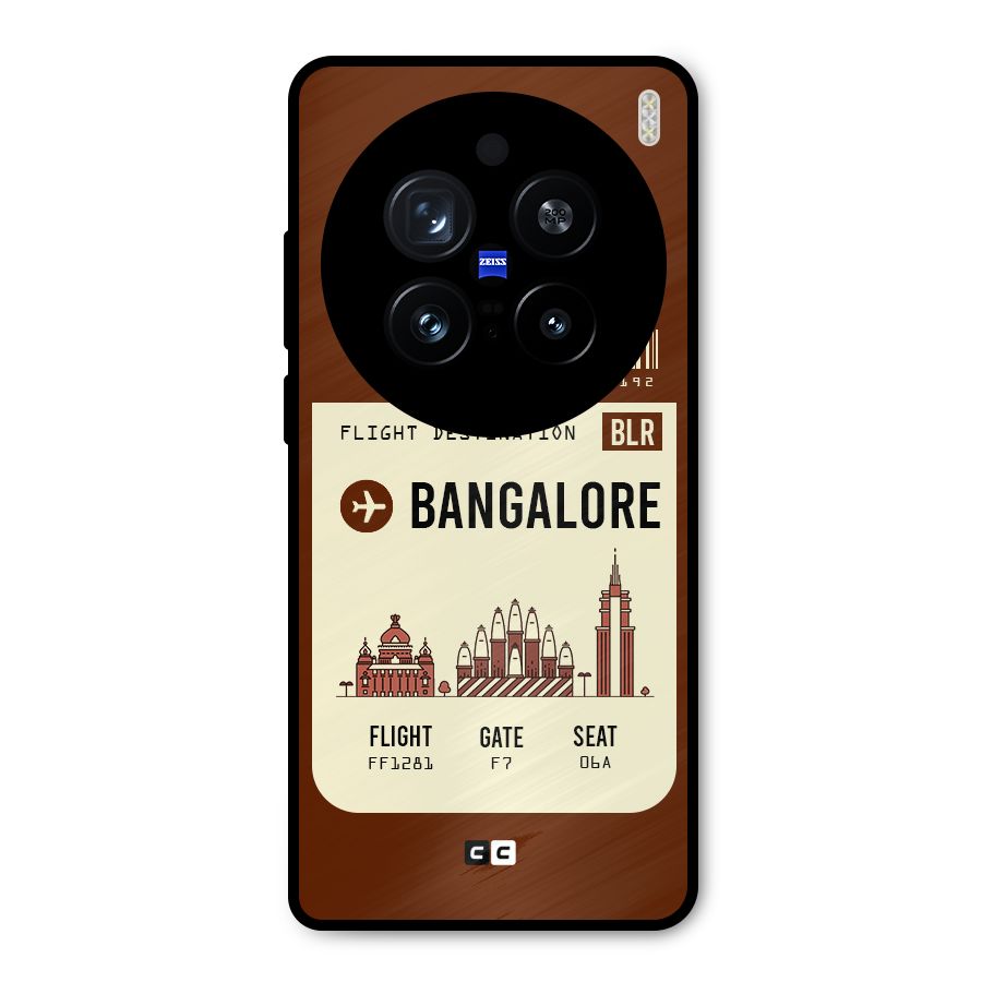 Bangalore Boarding Pass Metal Back Case for Vivo X200 Pro