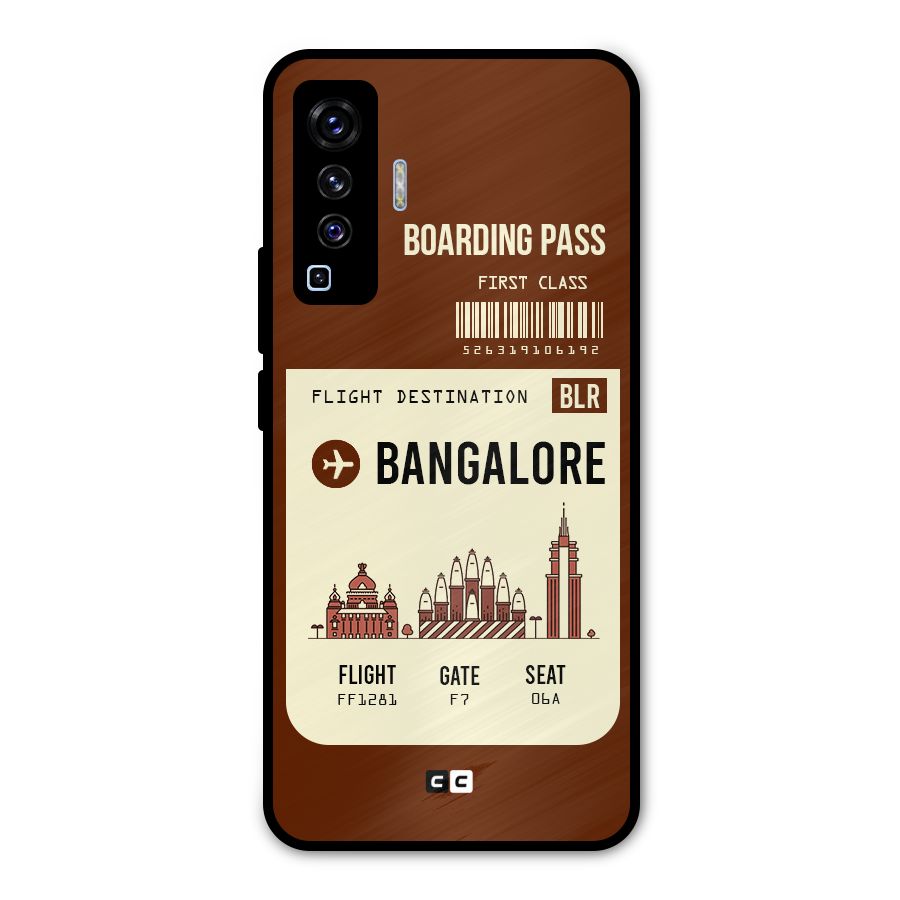 Bangalore Boarding Pass Metal Back Case for Vivo X50
