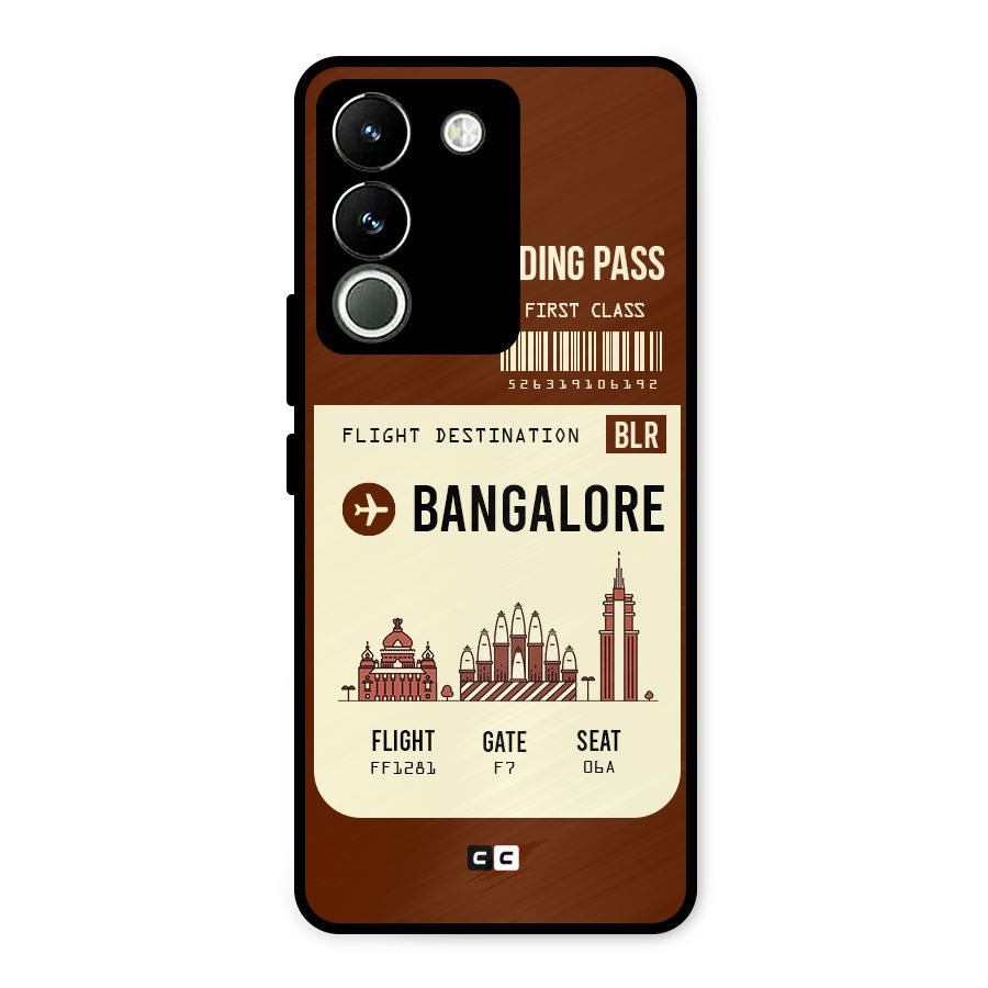 Bangalore Boarding Pass Metal Back Case for Vivo Y200