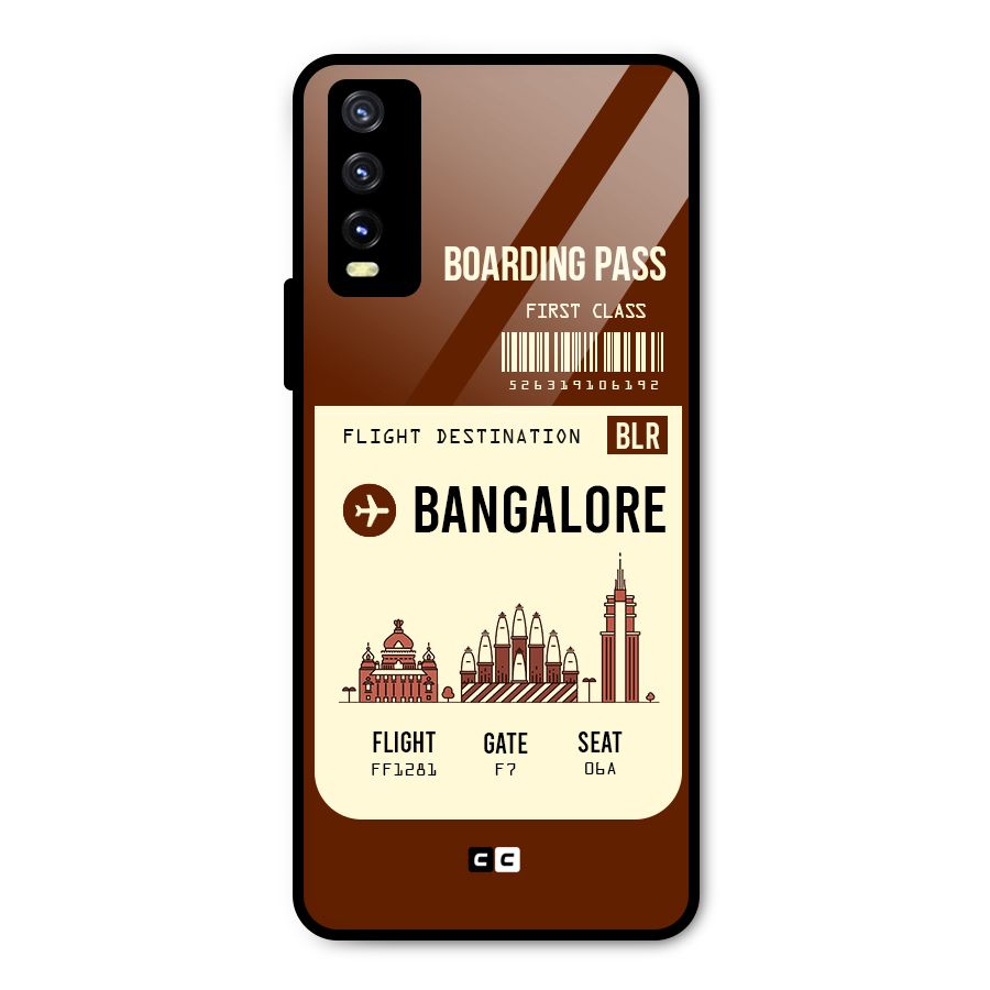 Bangalore Boarding Pass Metal Back Case for Vivo Y20g