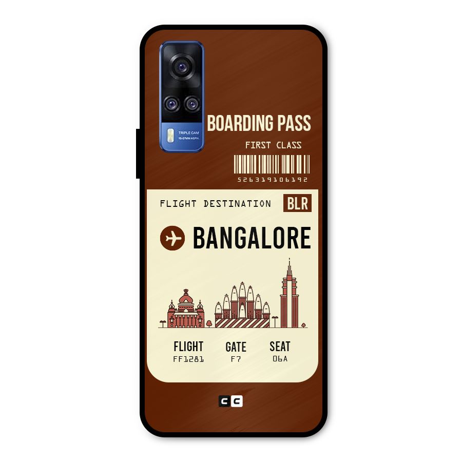 Bangalore Boarding Pass Metal Back Case for Vivo Y51A