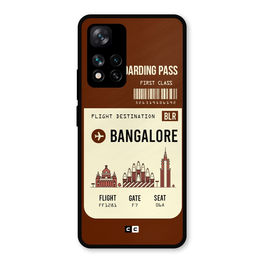 Bangalore Boarding Pass Metal Back Case for Xiaomi 11i 5G