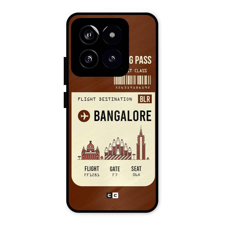 Bangalore Boarding Pass Metal Back Case for Xiaomi 14