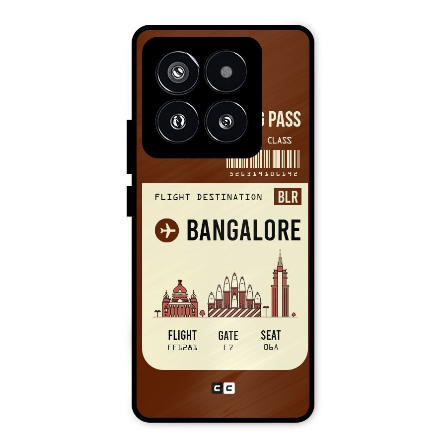 Bangalore Boarding Pass Metal Back Case for Xiaomi 14 Pro