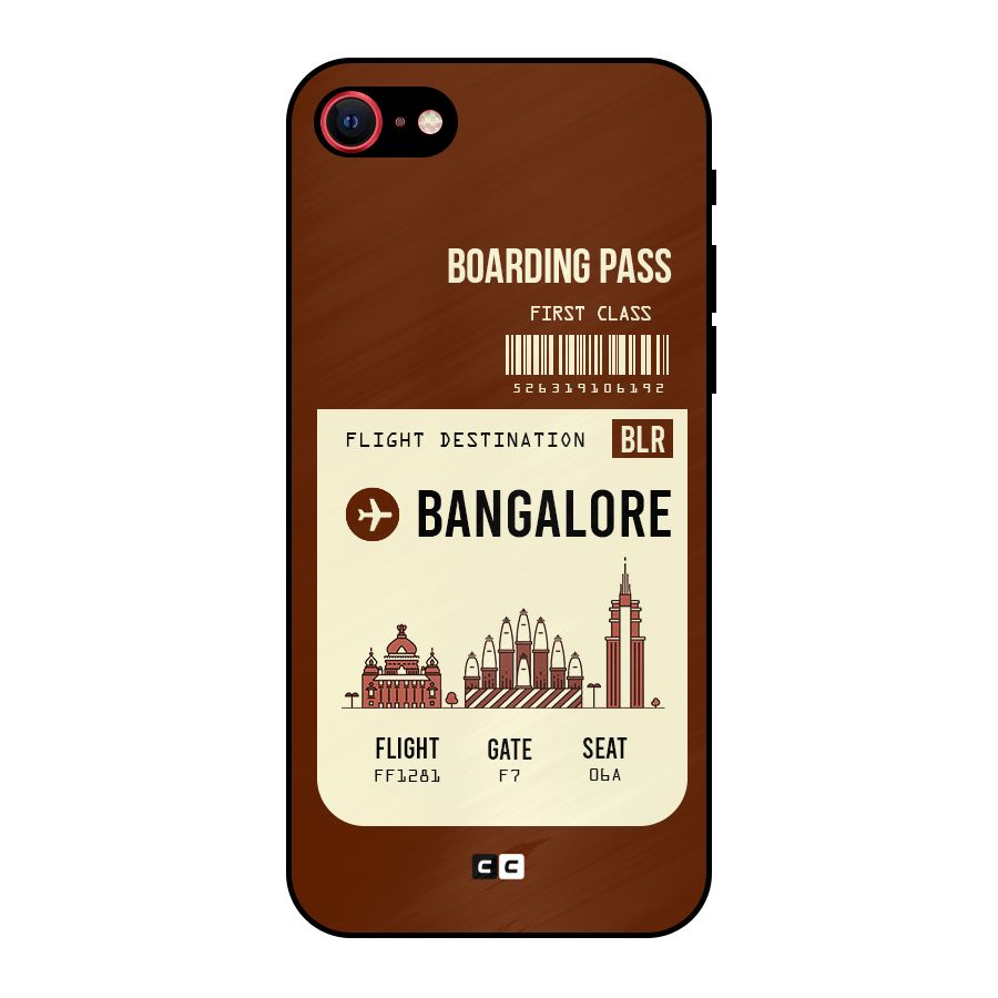 Bangalore Boarding Pass Metal Back Case for iPhone 7