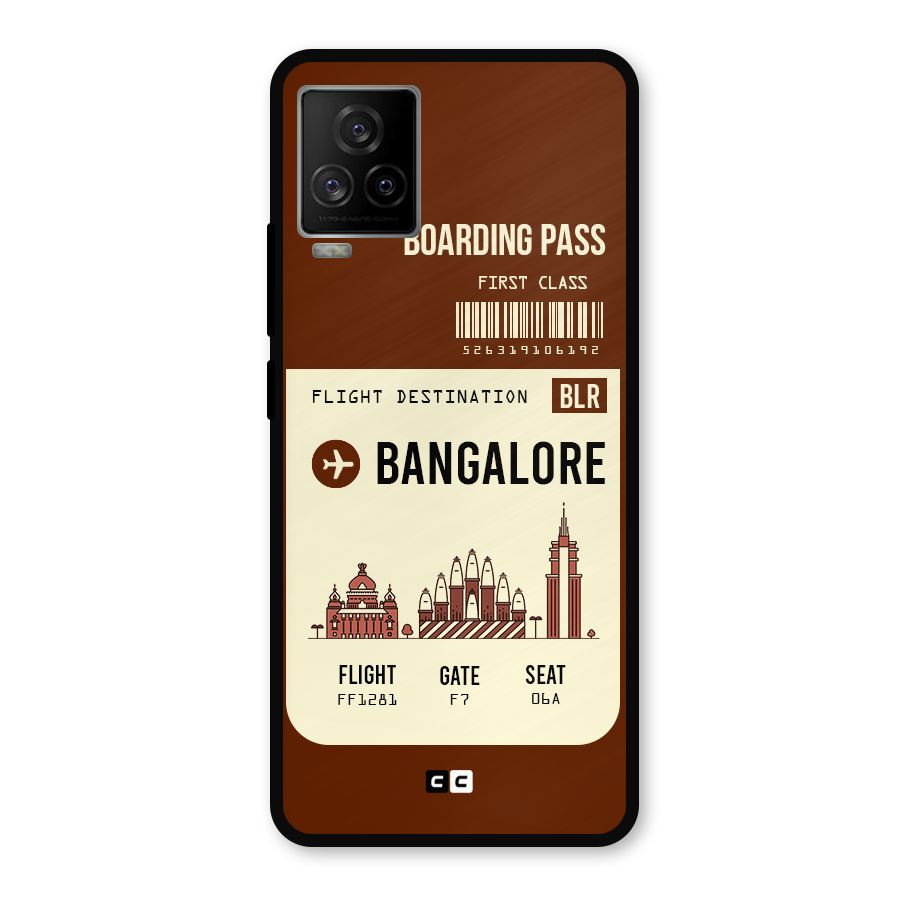 Bangalore Boarding Pass Metal Back Case for iQOO 7 Legend 5G