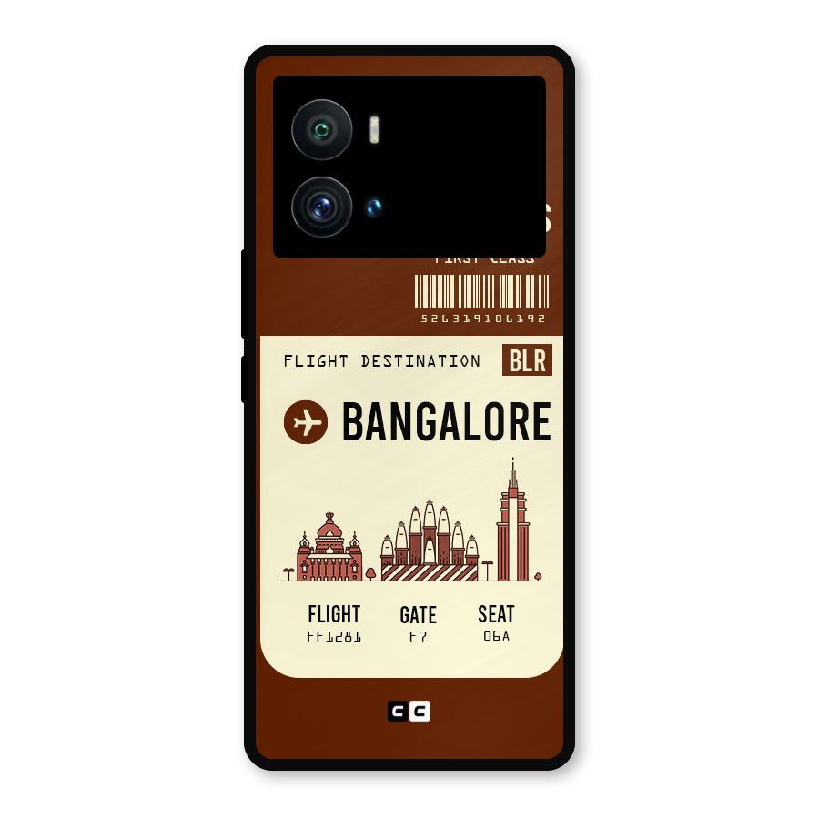 Bangalore Boarding Pass Metal Back Case for iQOO 9 Pro