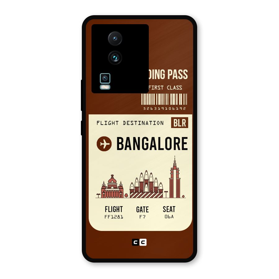 Bangalore Boarding Pass Metal Back Case for iQOO Neo 7 Pro