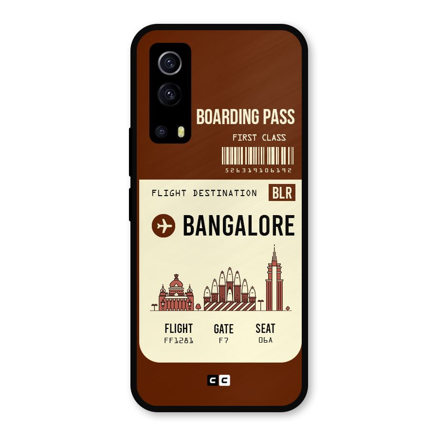 Bangalore Boarding Pass Metal Back Case for iQOO Z3