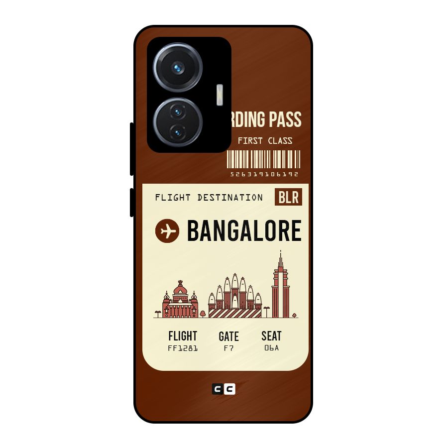 Bangalore Boarding Pass Metal Back Case for iQOO Z6 44W