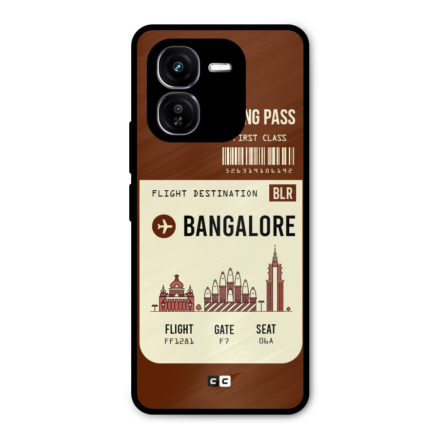 Bangalore Boarding Pass Metal Back Case for iQOO Z9x