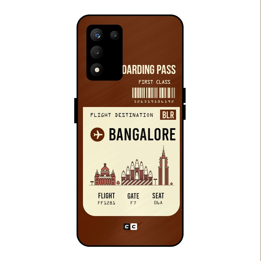 Bangalore Boarding Pass Metal Back Case for realme 9 5G SE