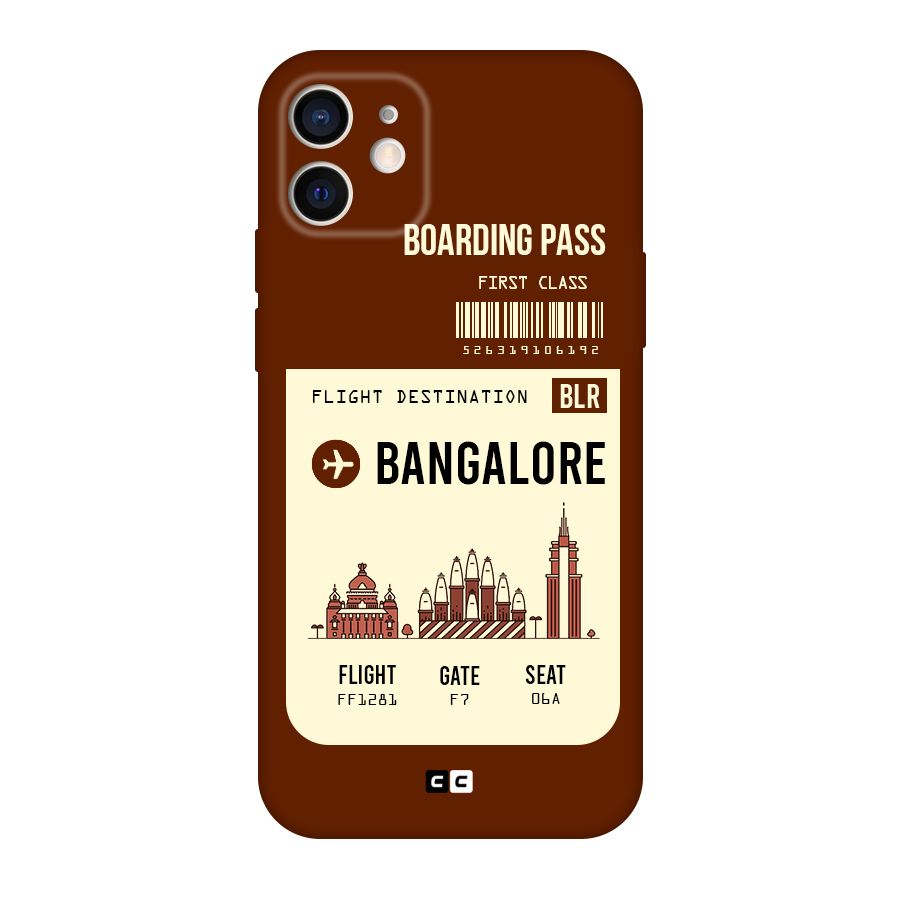 Bangalore Boarding Pass Original Polycarbonate Back Case for iPhone 12