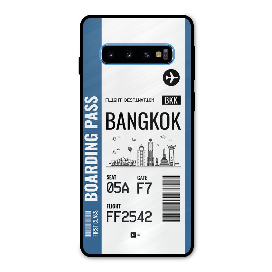 Bangkok Boarding Pass Metal Back Case for Galaxy S10