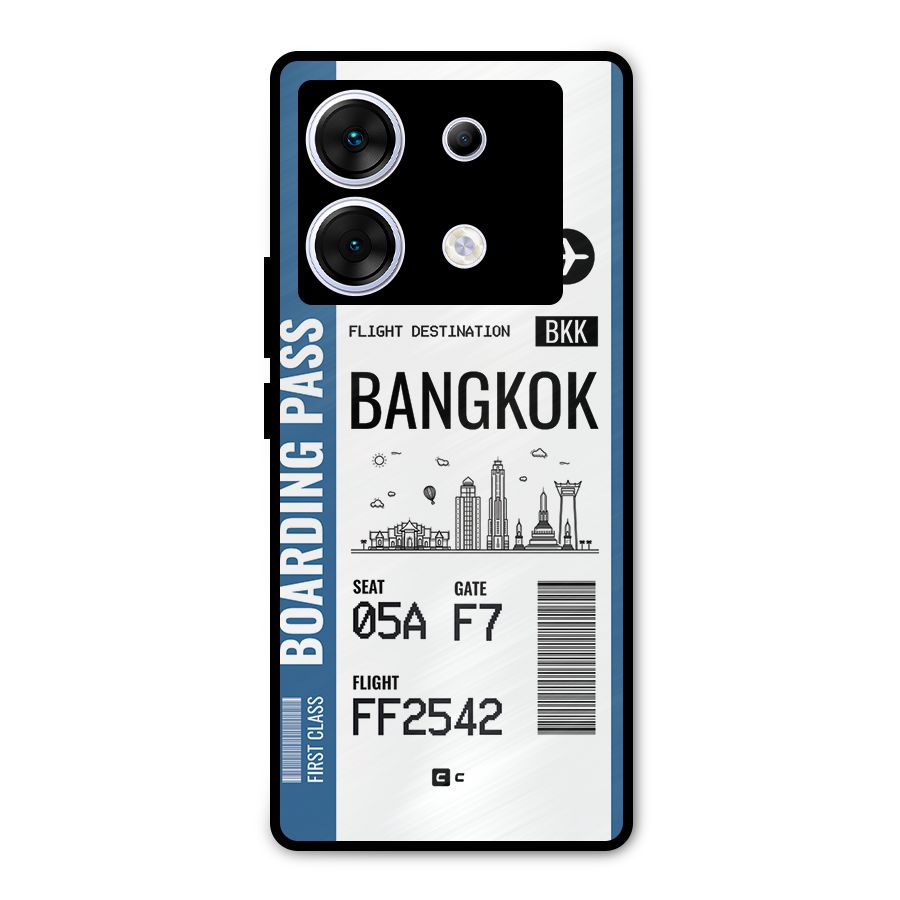 Bangkok Boarding Pass Metal Back Case for Infinix Zero 30 5G