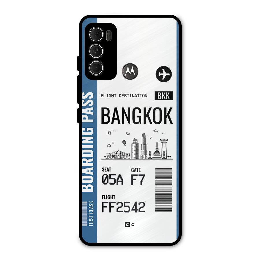 Bangkok Boarding Pass Metal Back Case for Moto G60