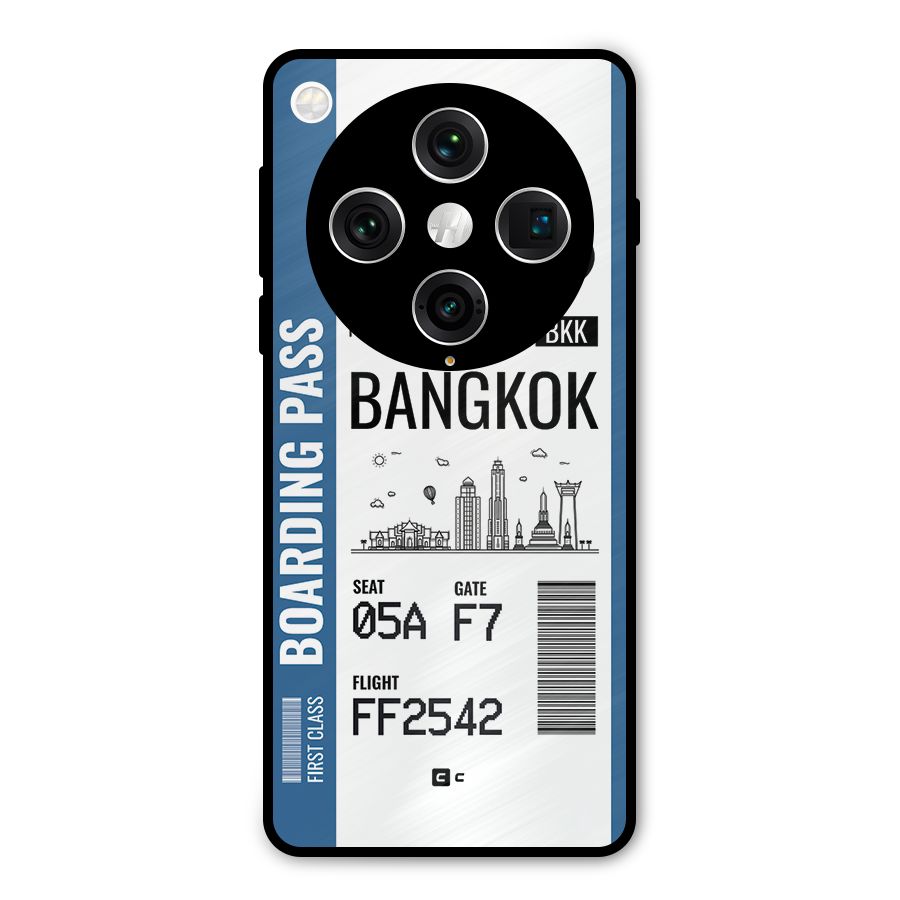 Bangkok Boarding Pass Metal Back Case for Oppo Find X8 Pro