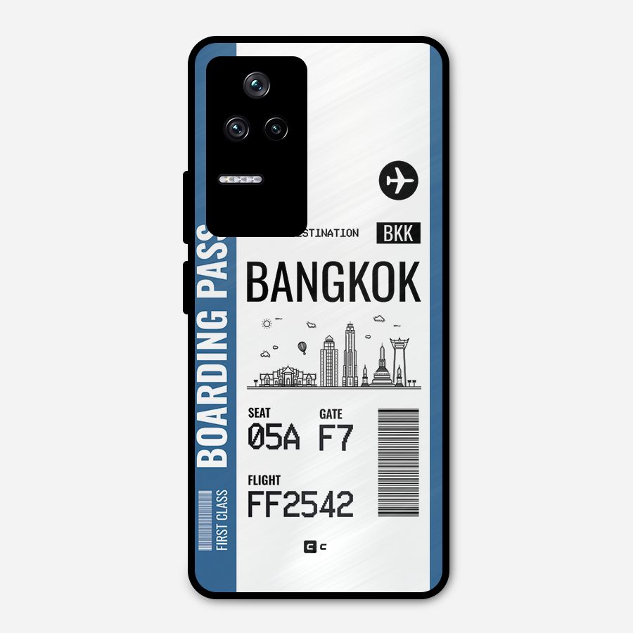 Bangkok Boarding Pass Metal Back Case for Poco F4 5G