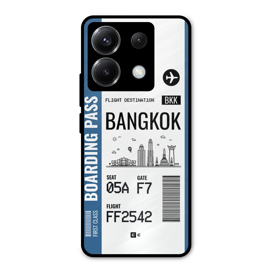 Bangkok Boarding Pass Metal Back Case for Poco X6