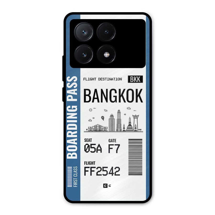 Bangkok Boarding Pass Metal Back Case for Poco X6 Pro