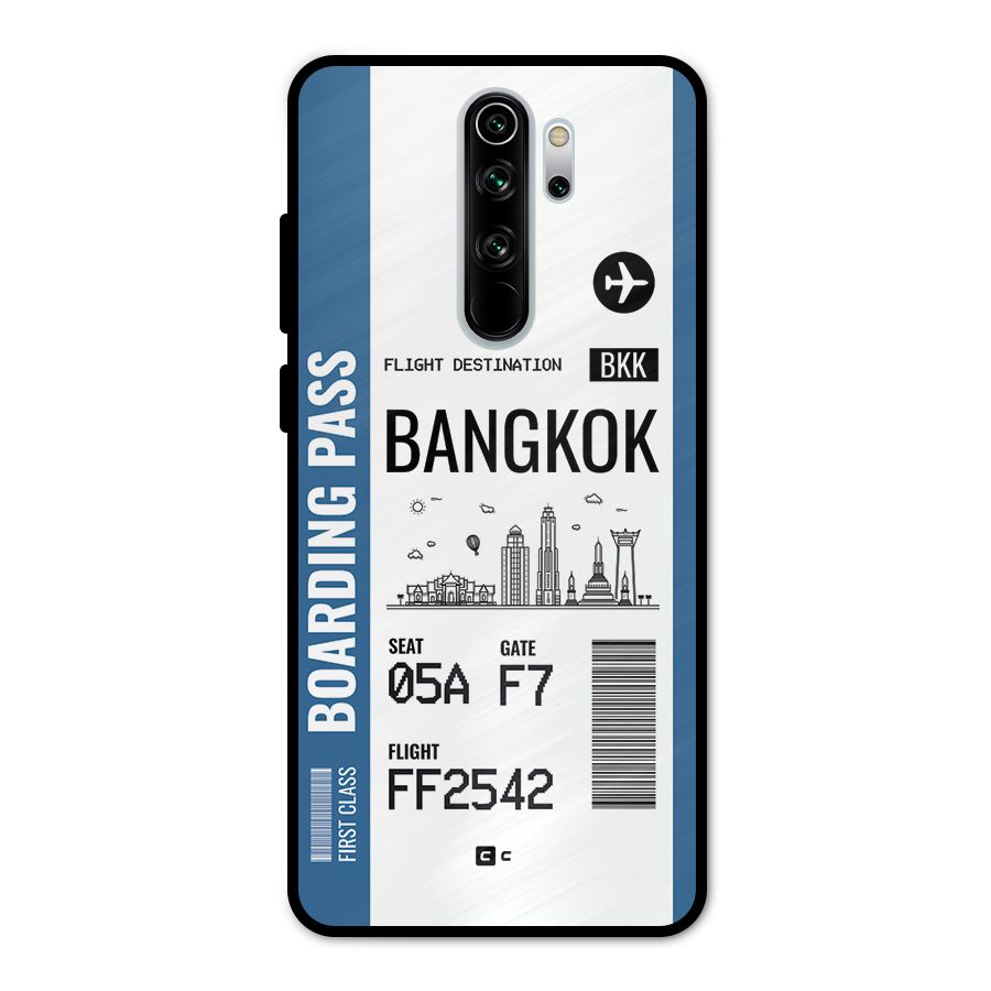 Bangkok Boarding Pass Metal Back Case for Redmi Note 8 Pro