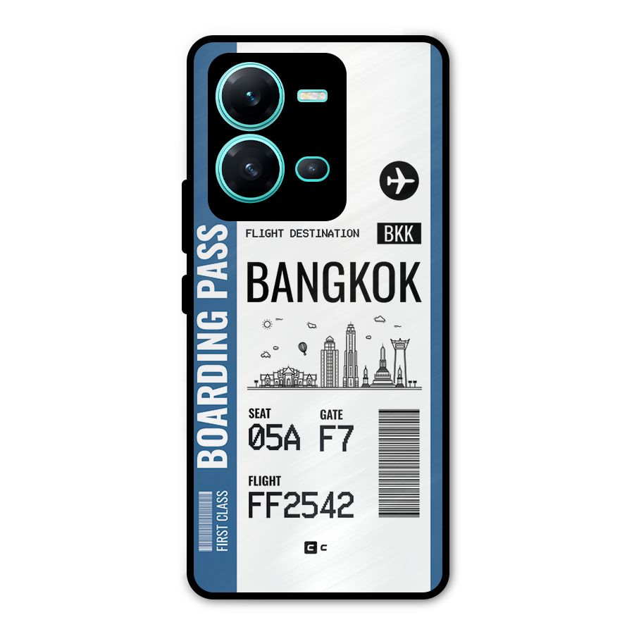 Bangkok Boarding Pass Metal Back Case for Vivo V25